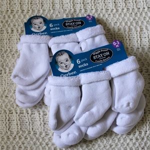 Gerber Baby 6-pair Sock Pack 0-3 months